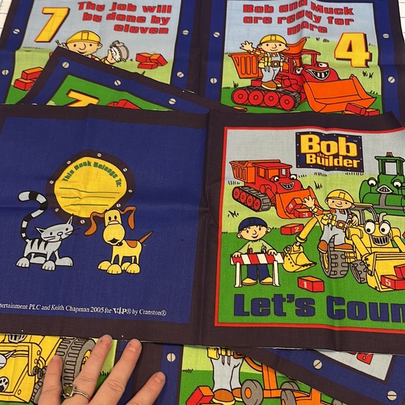 Bob the Builder Cotton Fabric Book Panel - Picture 3 of 9